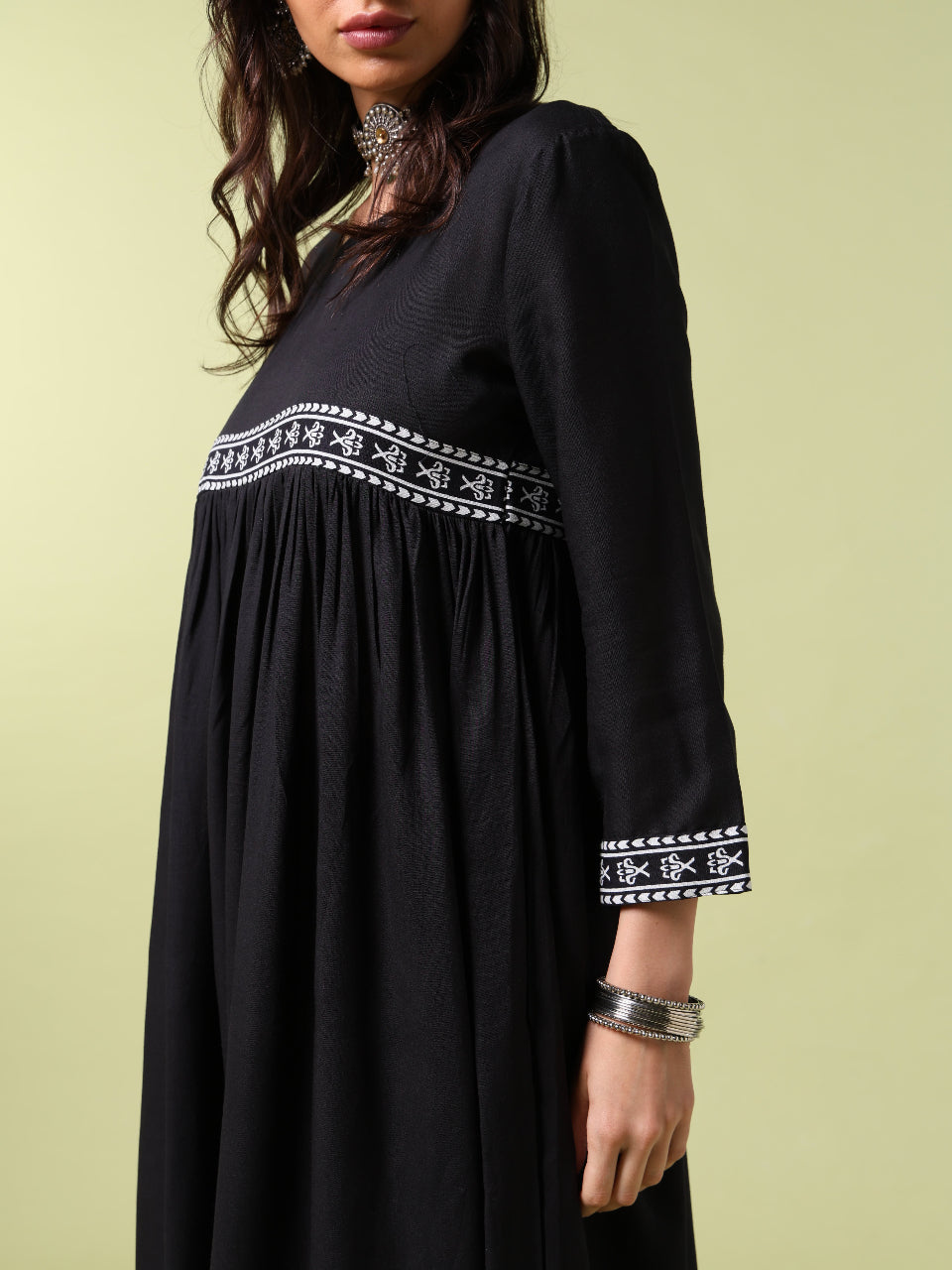 Midnight Grace Black Kurta Set