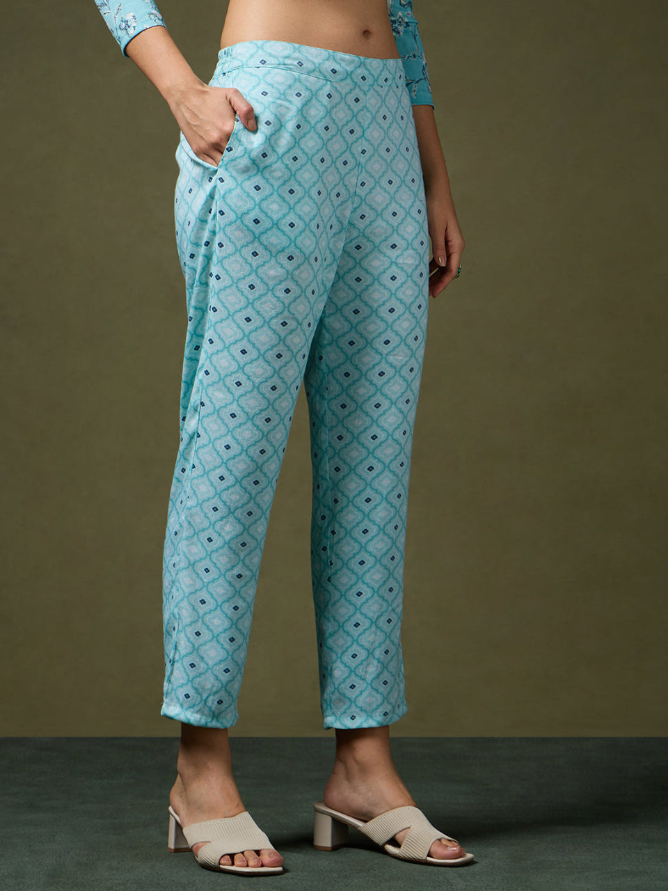 Blooming Melodies Mint Kurta Set