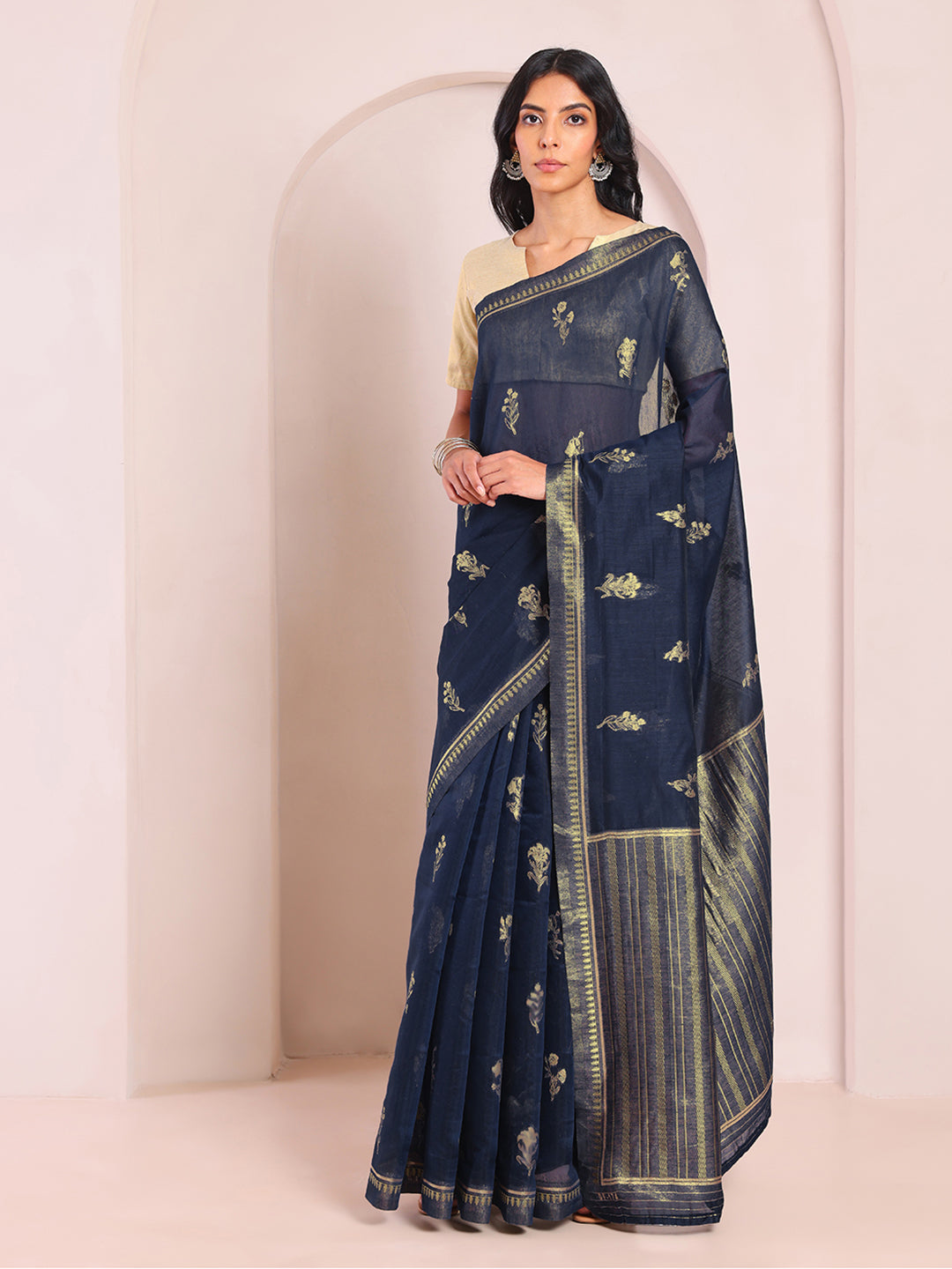 Size L Navy Blue Saree Petticoat -  Canada