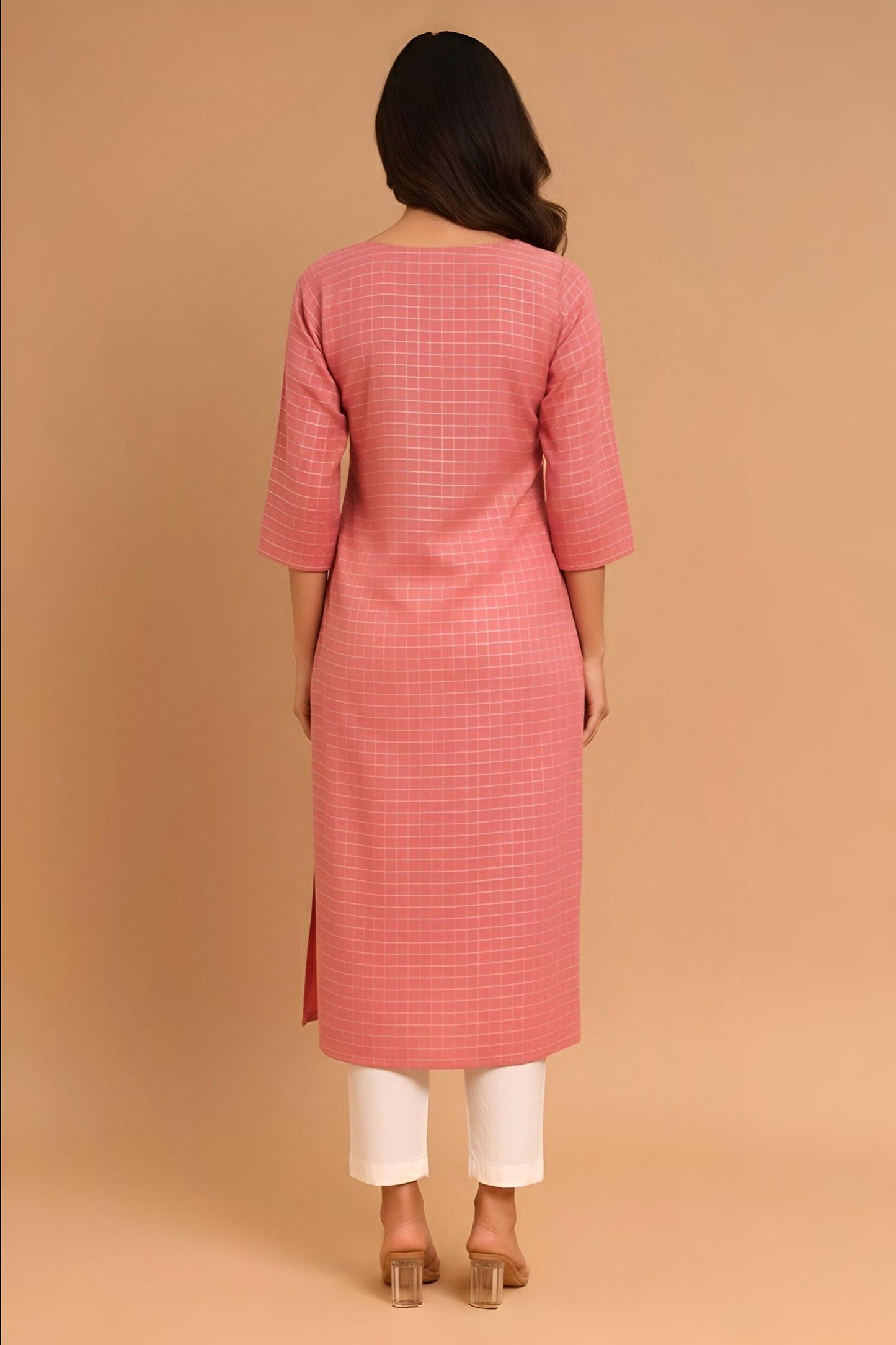 Autumn Yearn Pink Embroidered Kurta