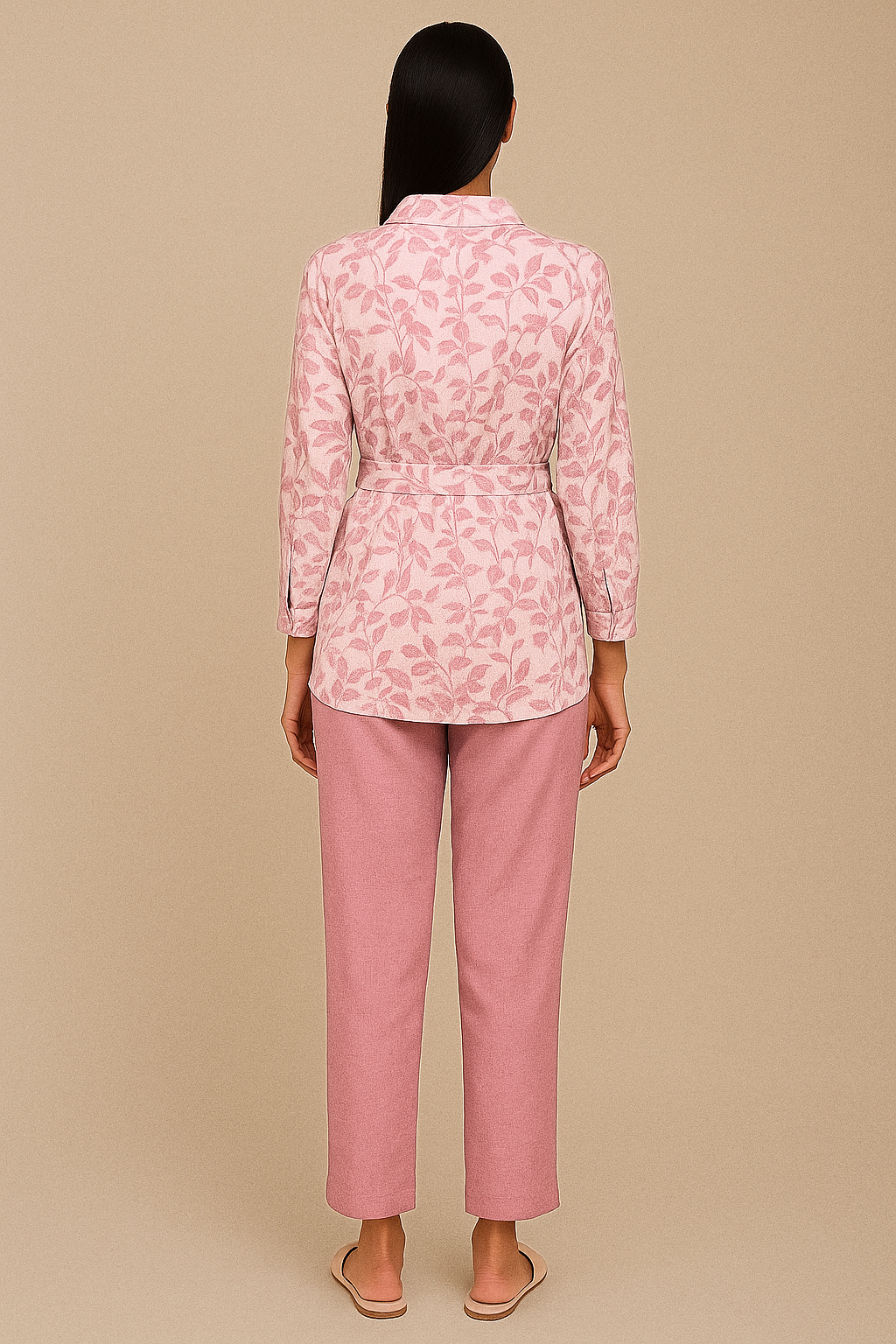 Painterly Blush Pink Abstract Printed Co-ord Set