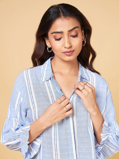 Echoes of Bliss Blue Stripe Shirt