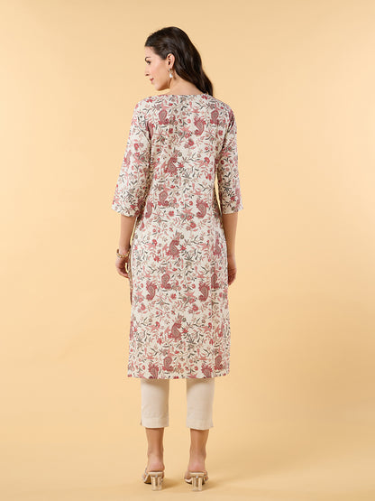 Blooming Elegance Floral Kurta