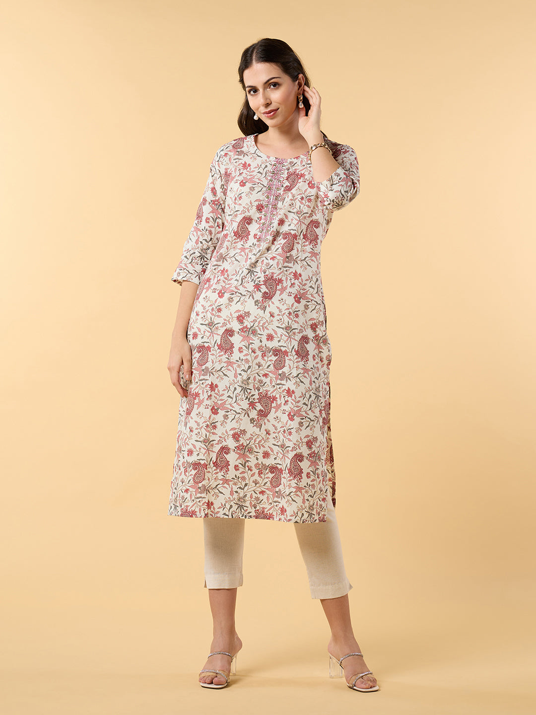 Blooming Elegance Floral Kurta