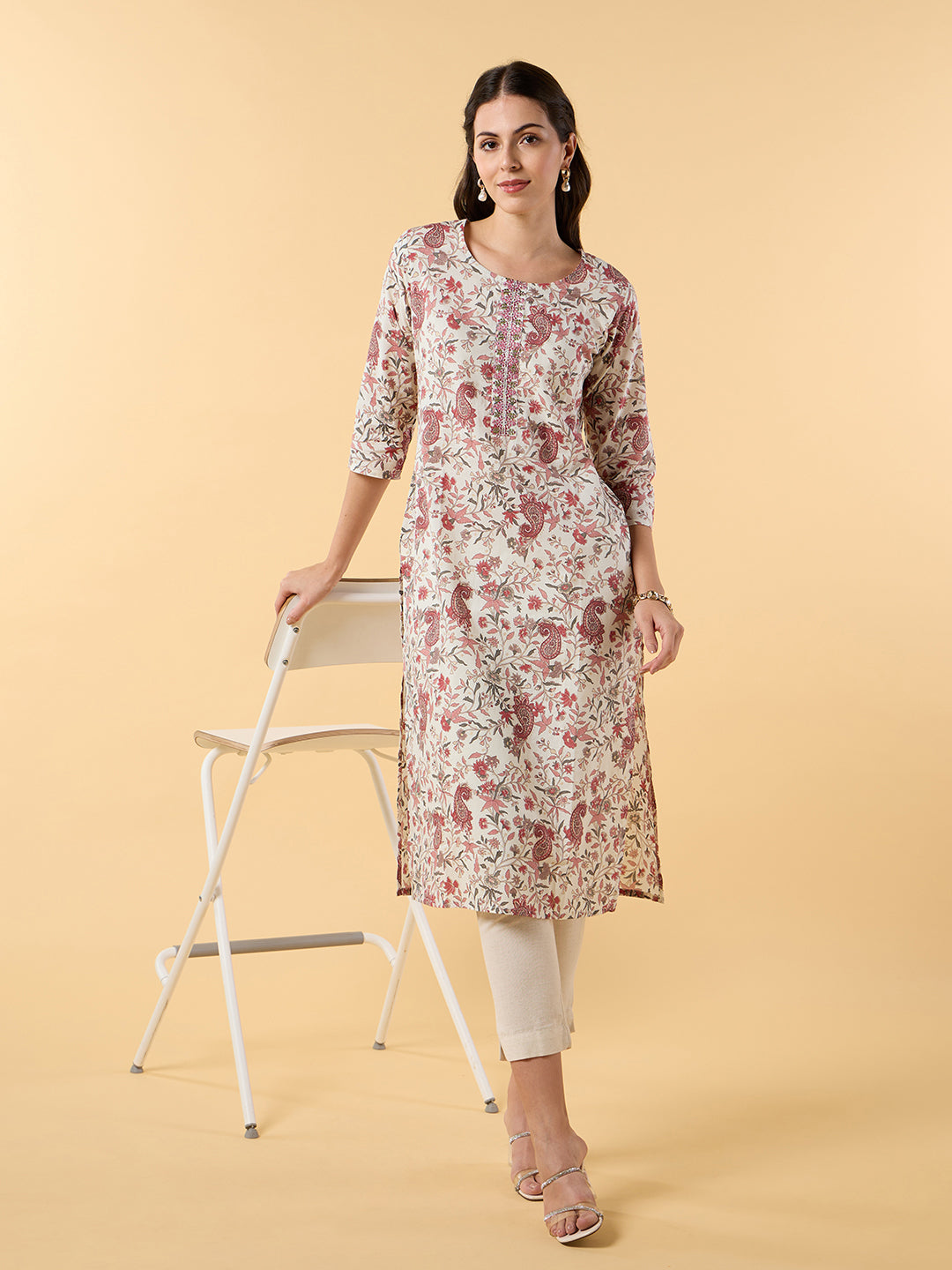 Blooming Elegance Floral Kurta