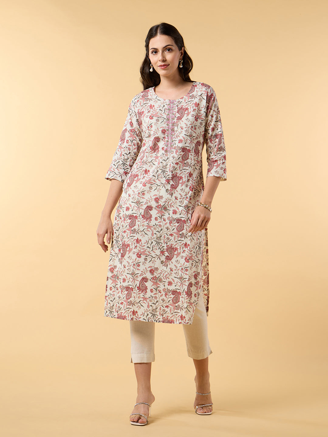 Blooming Elegance Floral Kurta