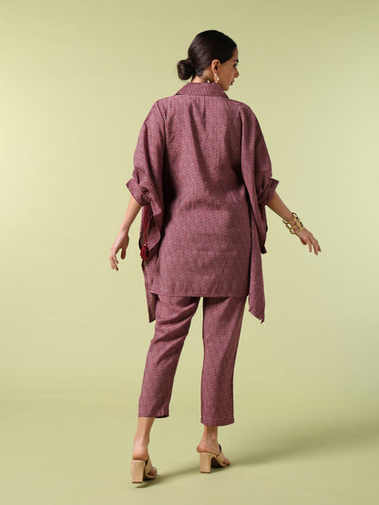 Vibrant Roots Relaxed Fit Tunic with Fitted Pants Ensemble