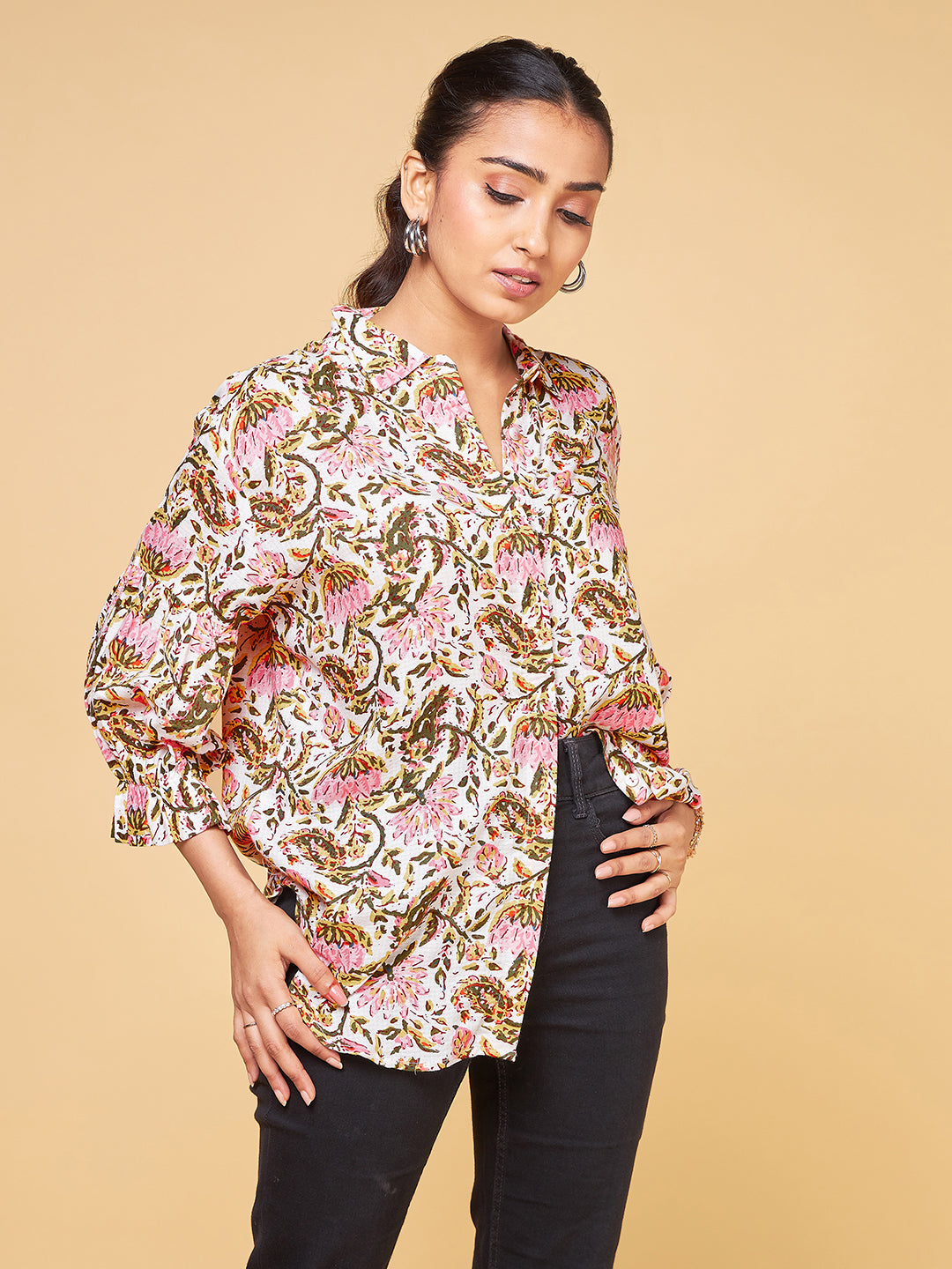 Echoes of Bliss Multicolour floral Shirt