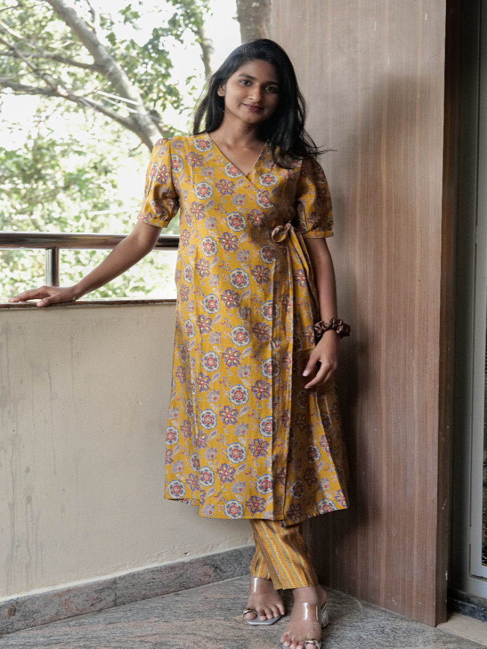 Blooming Melodies Mustard Kurta Set