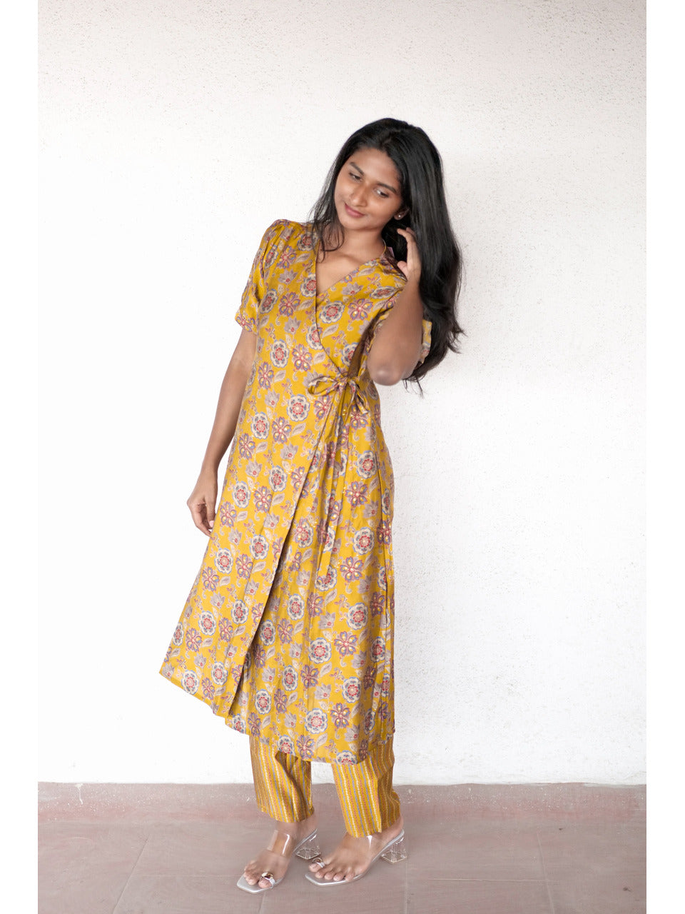 Blooming Melodies Mustard Kurta Set