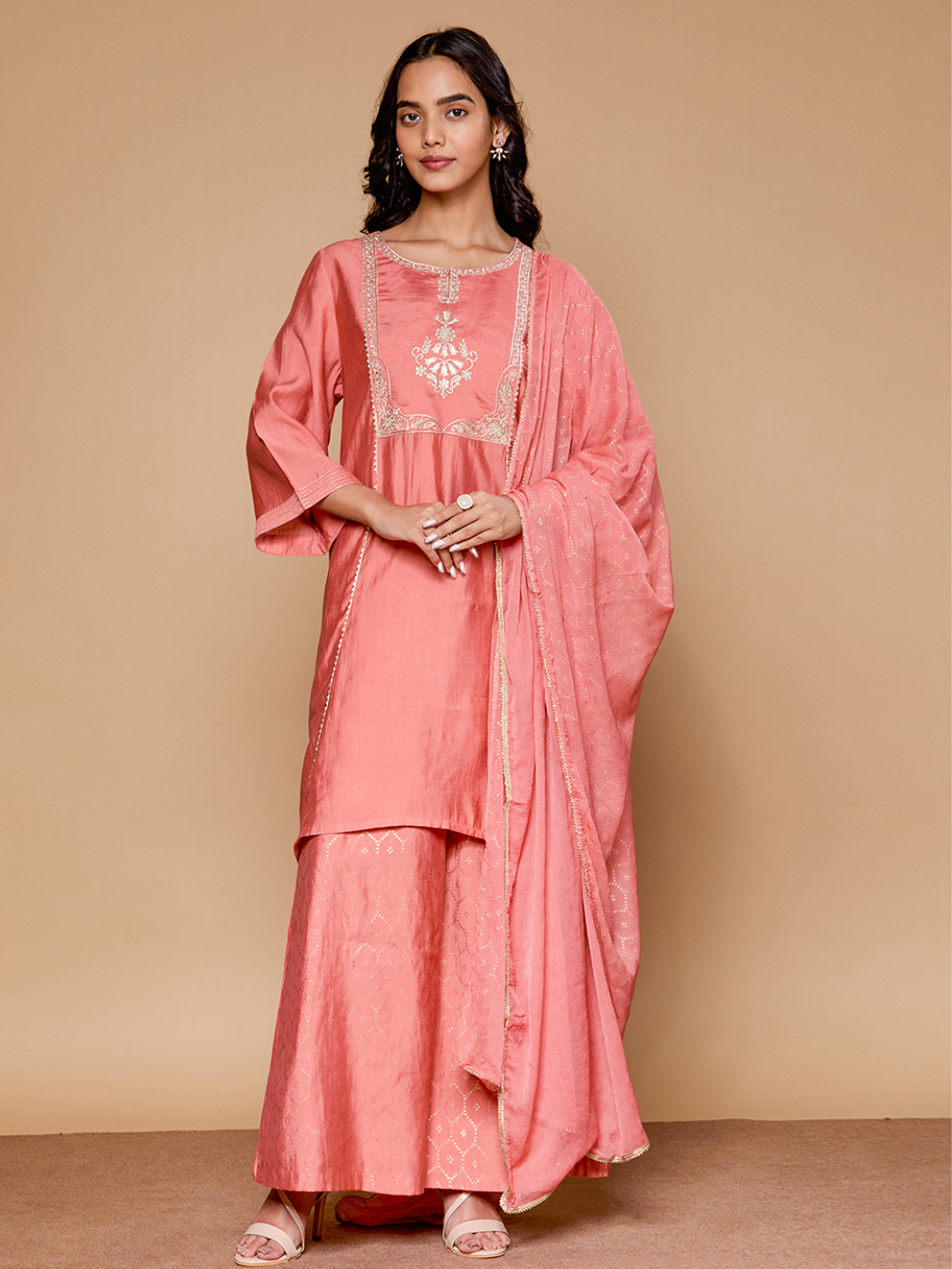 Autumn Yearn Pink Kurta Set