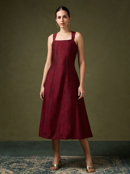 Tantu Maroon Sleeveless Dress