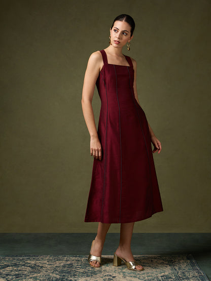 Tantu Maroon Sleeveless Dress