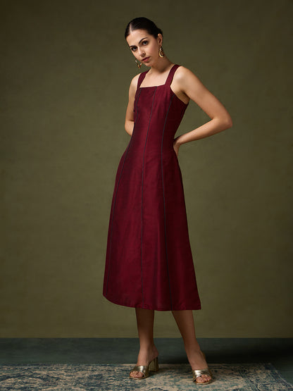 Tantu Maroon Sleeveless Dress