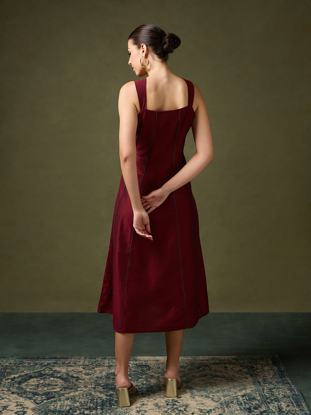 Tantu Maroon Sleeveless Dress