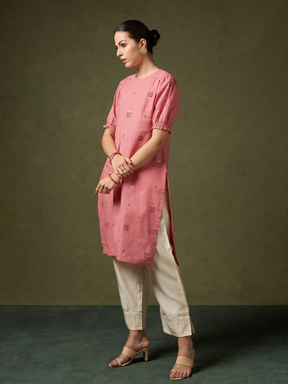 Ruhani Elegant Pink Printed Kurta