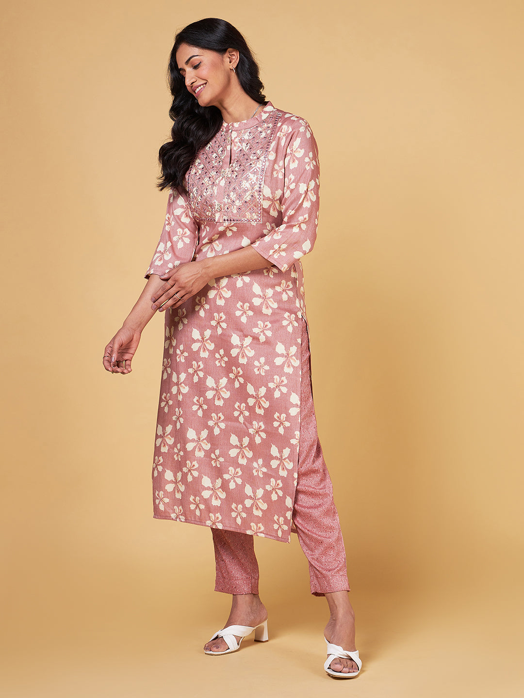 Blooming Melodies Floral Printed Kurta Set