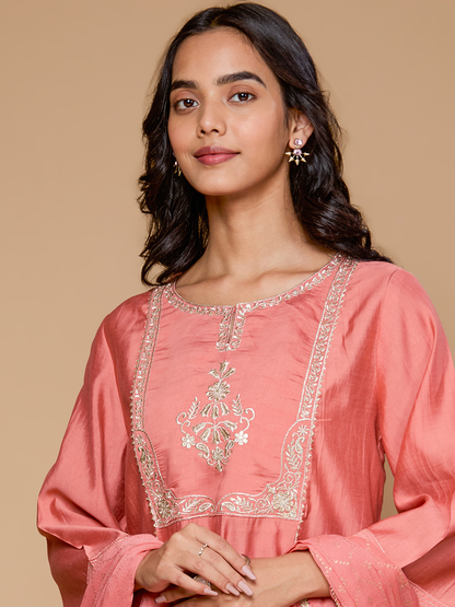 Autumn Yearn Pink Kurta Set