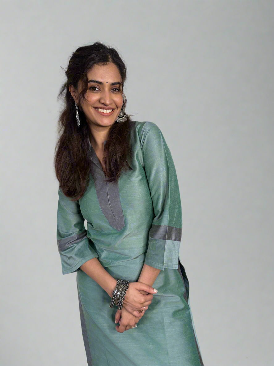 Tantu Sap Green Kurta Set