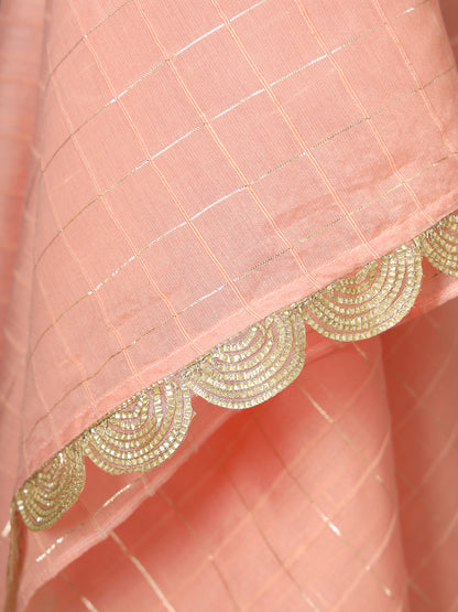 Moonlight Pink Chanderi Saree