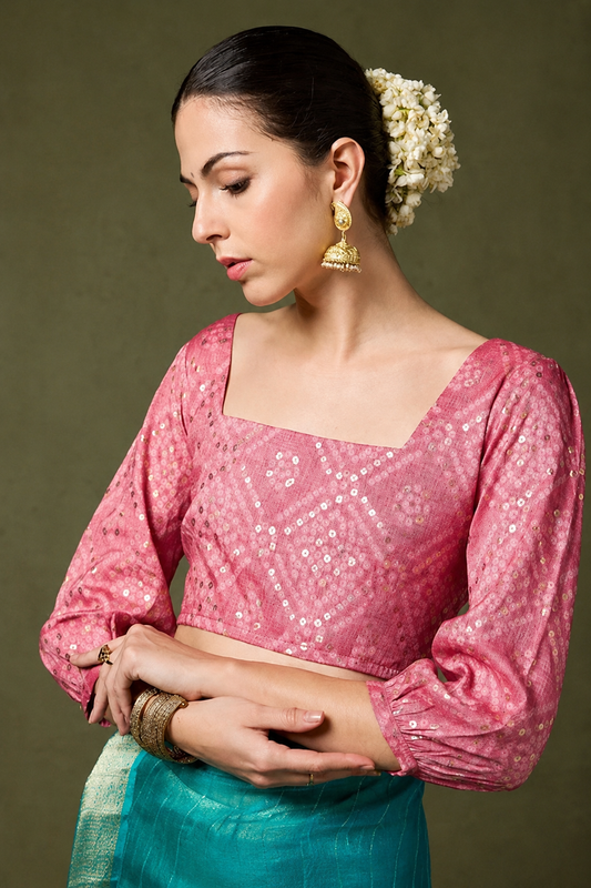 Timeless Traditions Pink Designer Blouse
