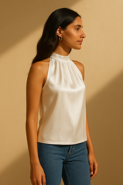 Elementary Solid White Top