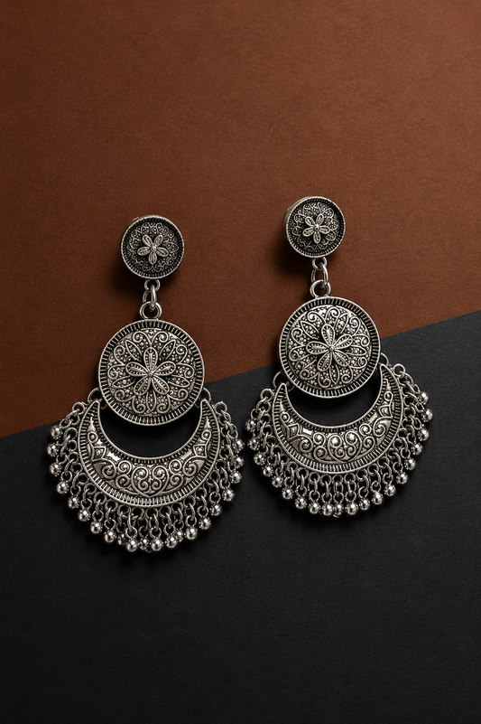 Earth & Silver Silver Earrings - XI
