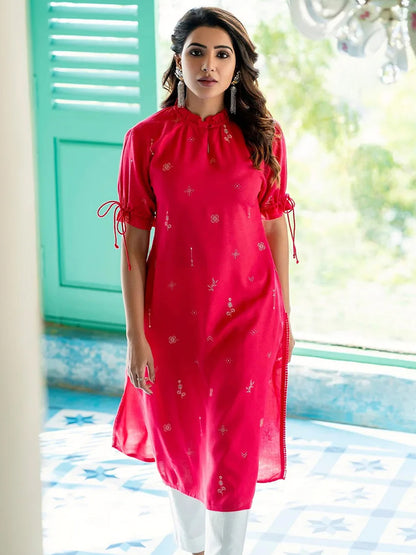 Samantha Ruth Prabhu for SAAKI - Women Cosmic Stylised Sleeves Kurta