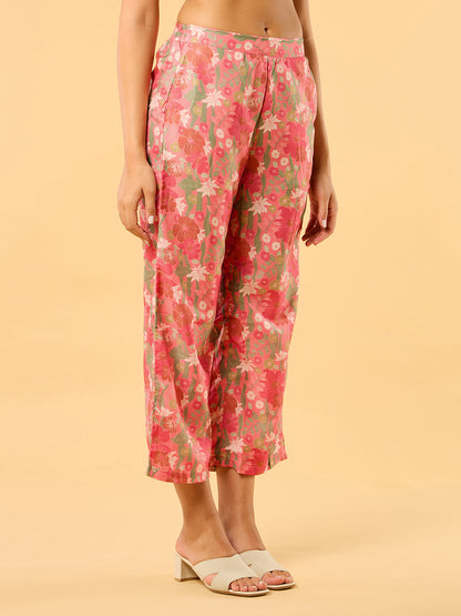 Florette Floral Printed Straight Pants