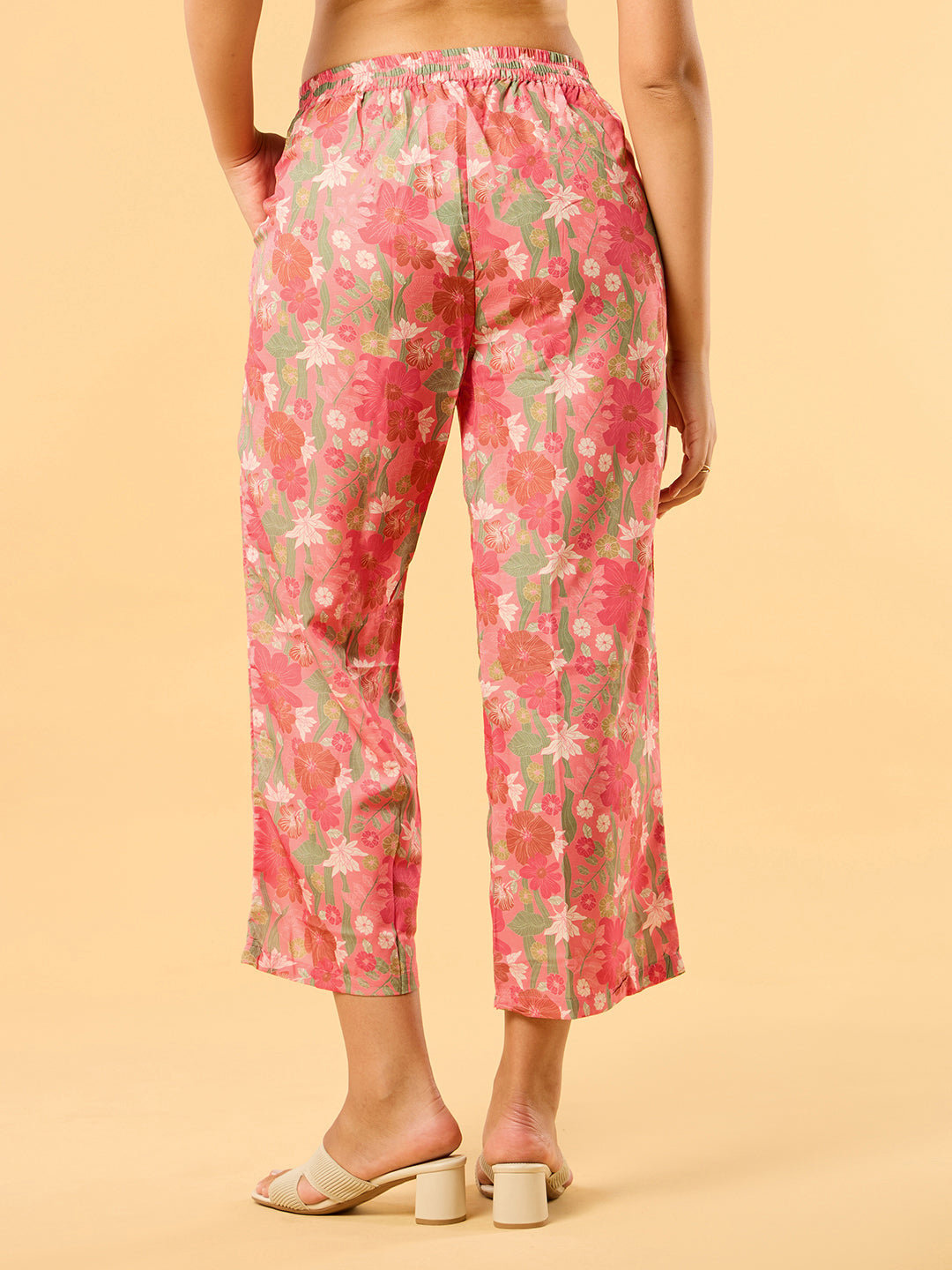 Florette Floral Printed Straight Pants