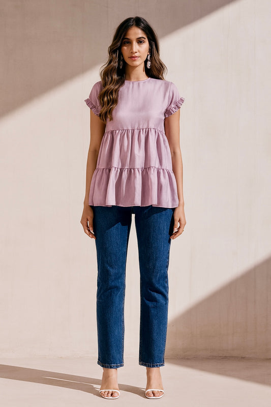 Era Lavender Tiered Top