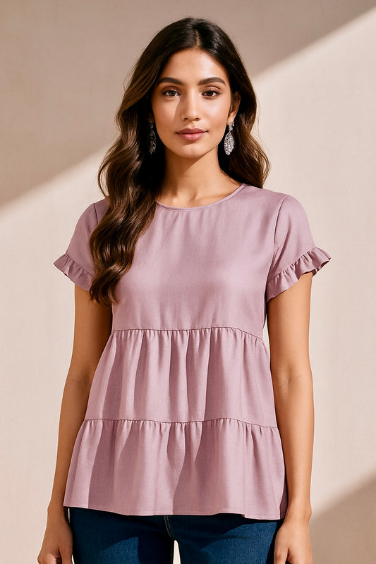 Era Lavender Tiered Top