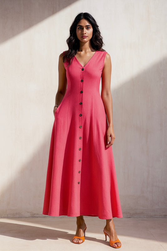 Veya Pink Shimmer Knit Dress