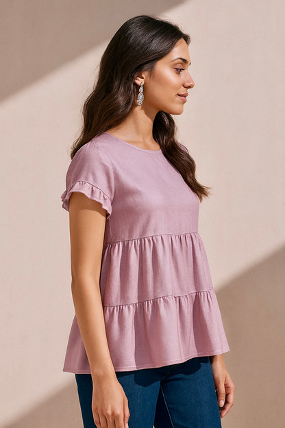 Era Lavender Tiered Top