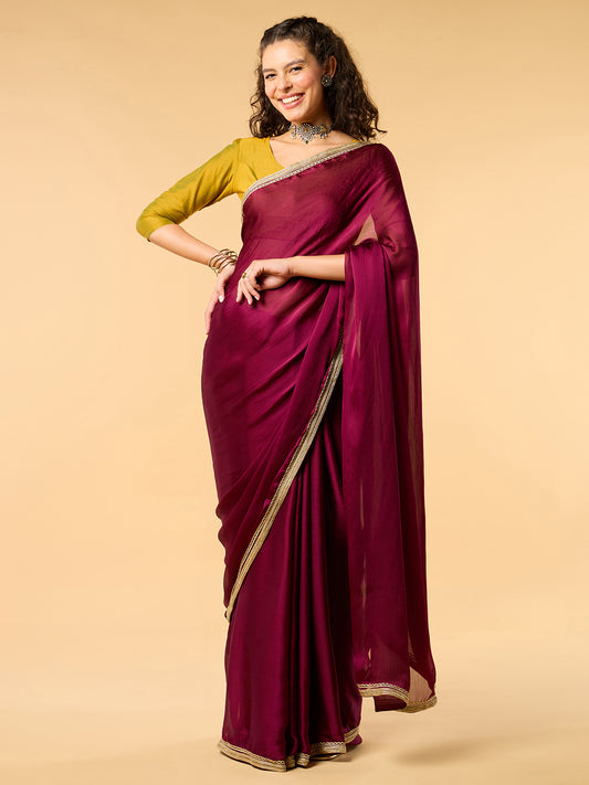 Regal Odessey Wine Saree