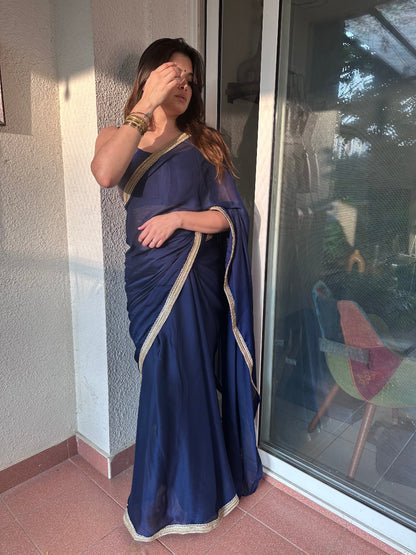 Regal Odessey Navy Saree