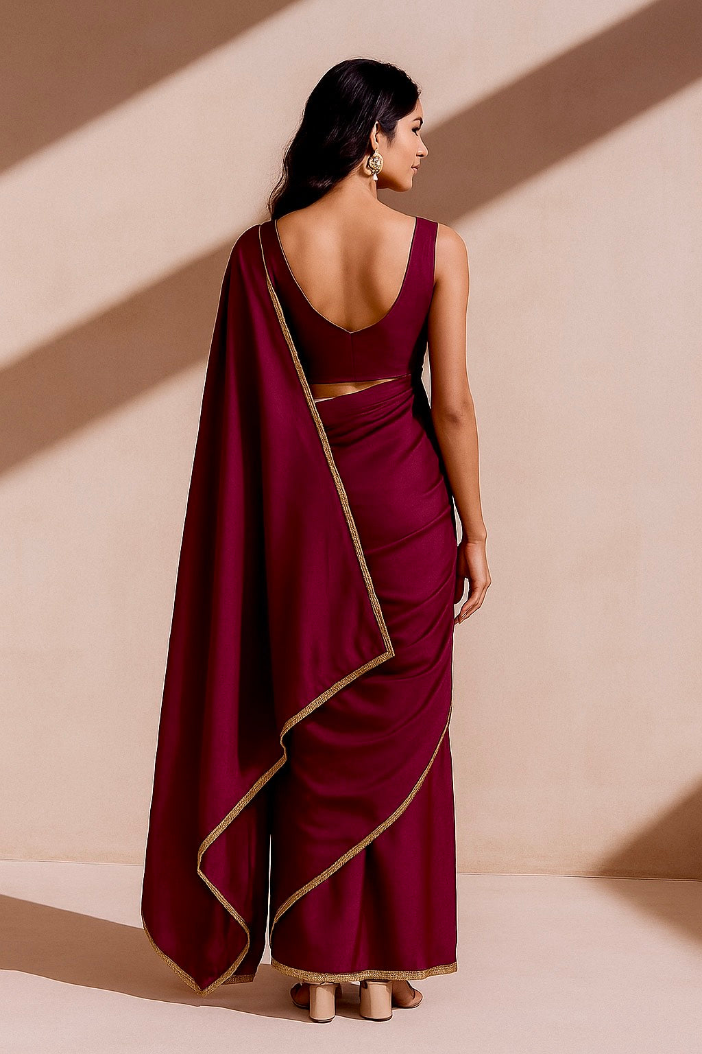 Regal Odessey Wine Saree