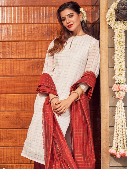 Samantha Ruth Prabhu for SAAKI -  Women Mulla Puff Sleeves Kurta