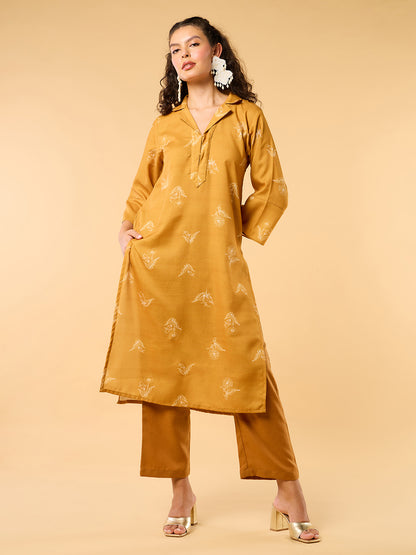 Shades of Summer Mustard Kurta Set