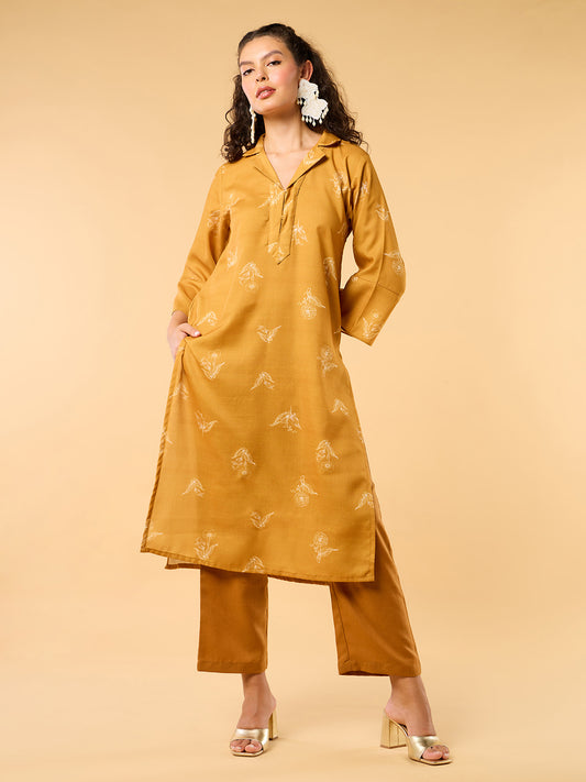 Shades of Summer Mustard Kurta Set