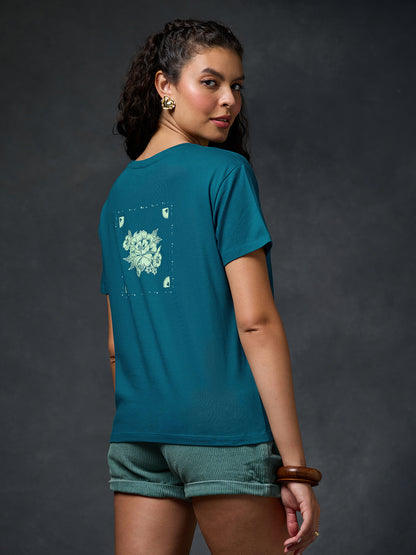 Petals Of Power Turquoise T-Shirt