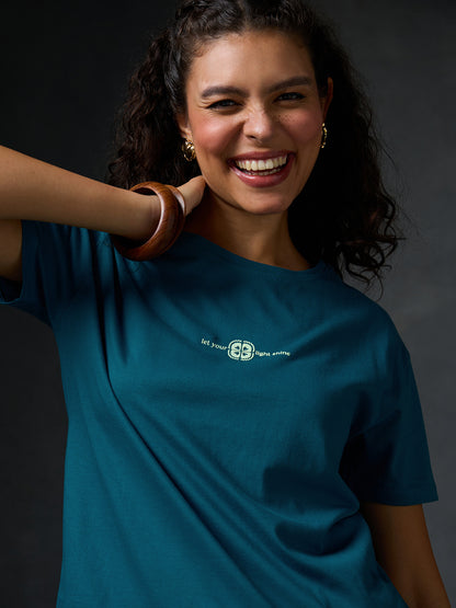 Petals Of Power Turquoise T-Shirt