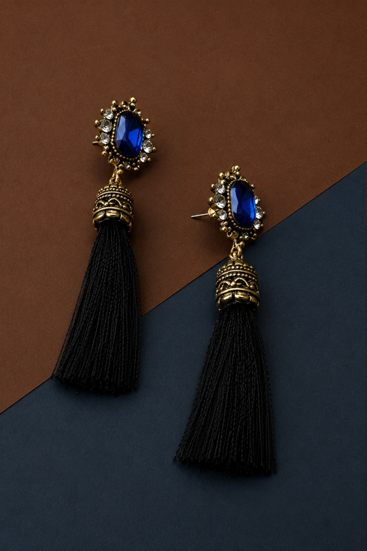 Earth & Silver Dangler Earrings - I