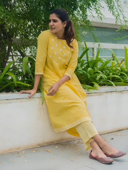 Lemonade Embroidered Kurta