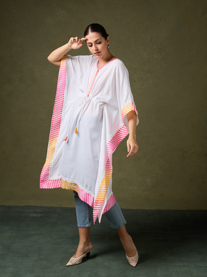 Autumn Yearn White Kaftan kurta