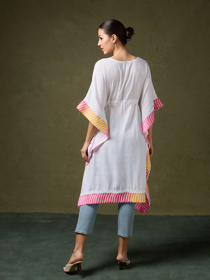 Autumn Yearn White Kaftan kurta