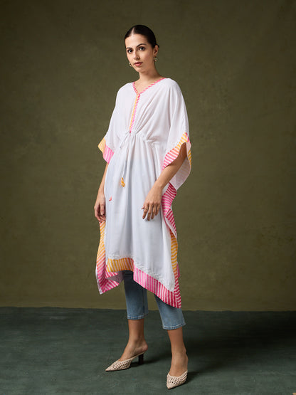 Autumn Yearn White Kaftan kurta