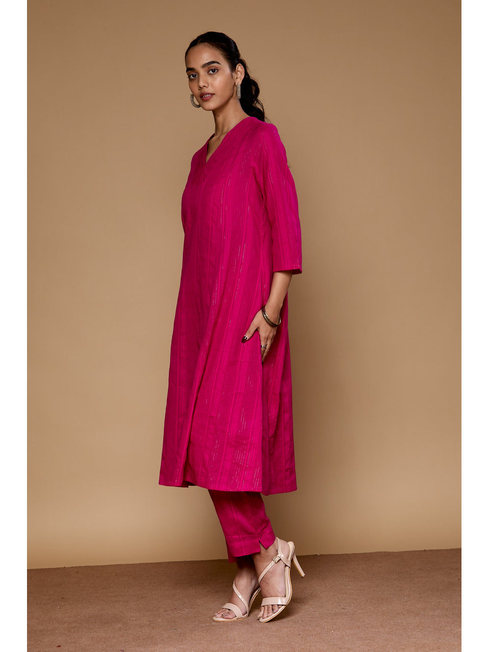 Autumn Yearn Magenta Kurta Set