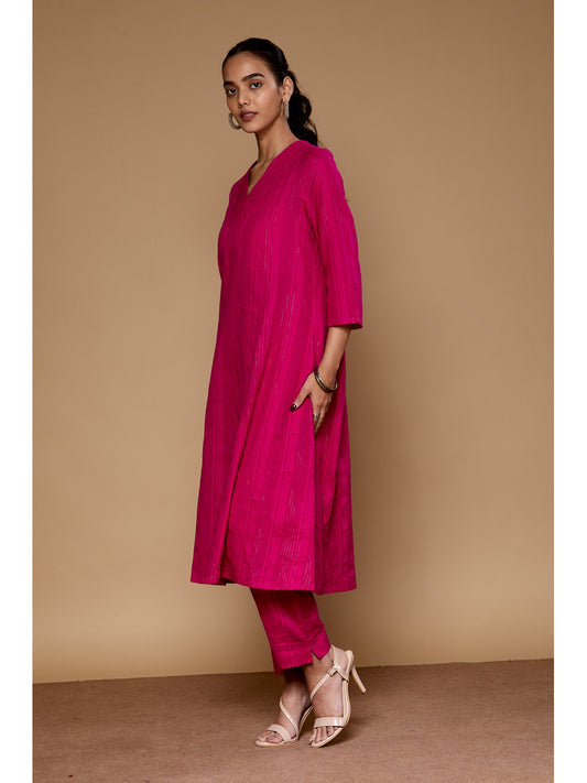 Autumn Yearn Magenta Kurta Set