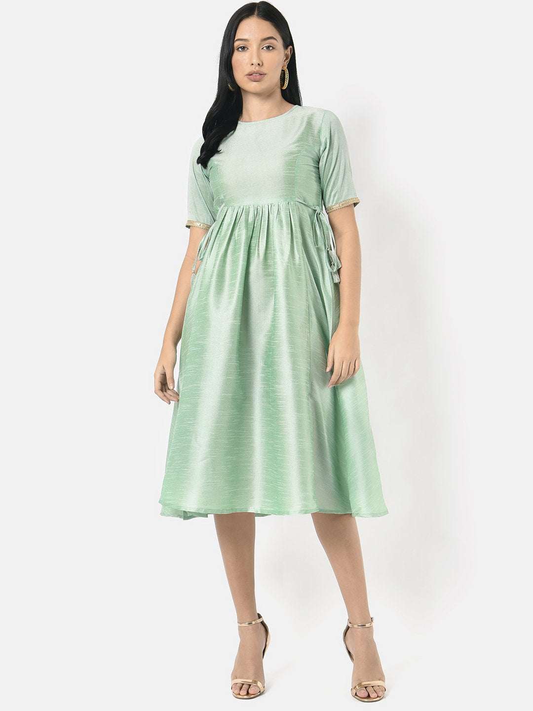 Green_Solid_Flare_Dress_Front_Full_Shot_1 (7047142932649)